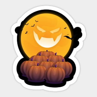 Halloween Moon Sticker